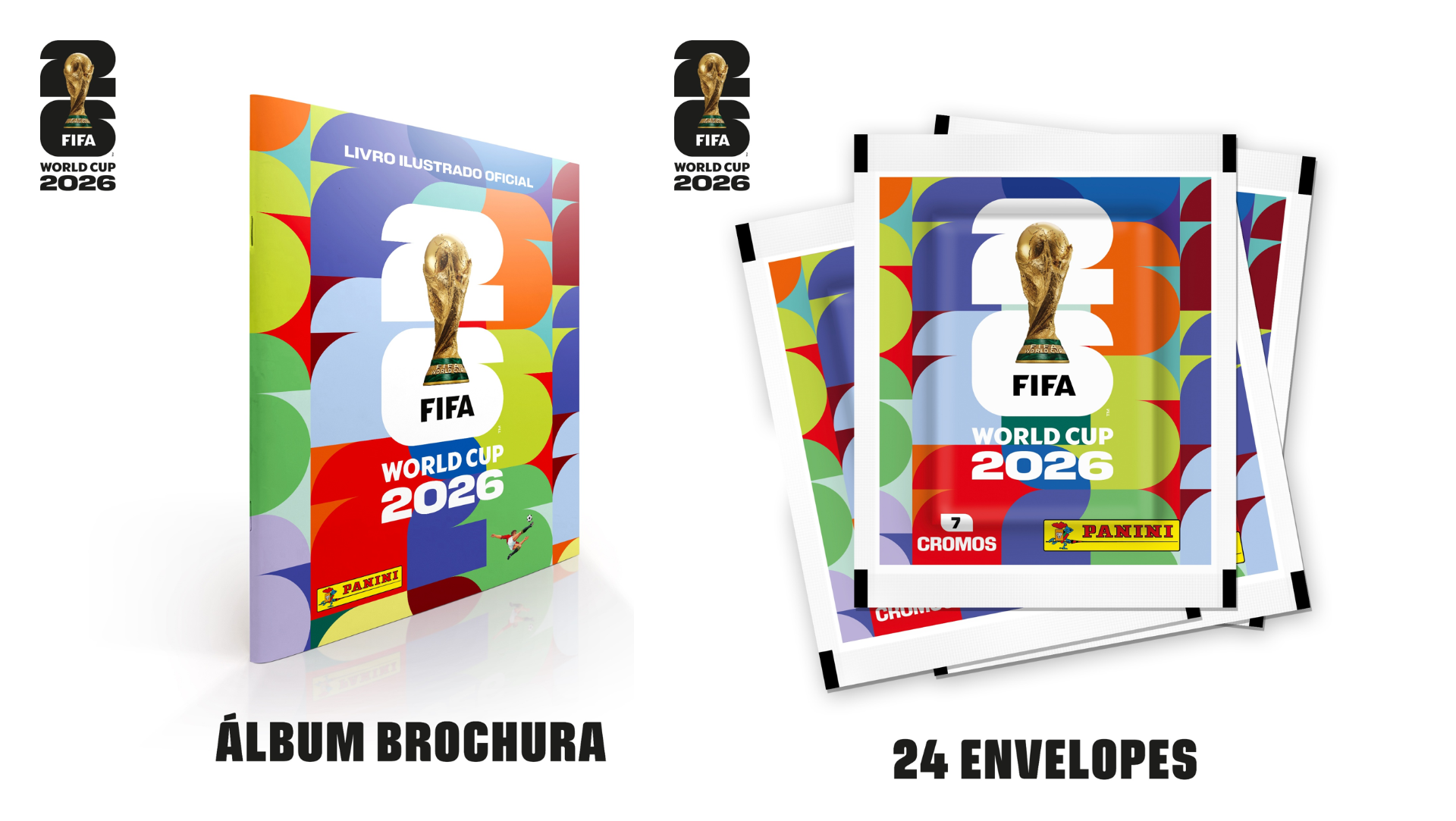 Copa Do Mundo 2026 - Álbum Capa Cartão + 24 Envelopes - FIFA WORLD CUP 2026™